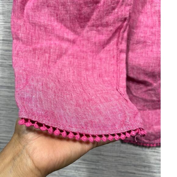 Talbots Women’s Pink 100% Linen Capri Pants / Size-6 P - Picture 8 of 10